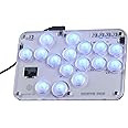 Haute42 Leverless Controller Arcade Stick: S16 Leverless Controller with Kailh Crystal Low-Profile Switches,Leverless Arcade Controller Street Fight for PC/PS3/PS4/Switch Support Hot Swap & SOCD