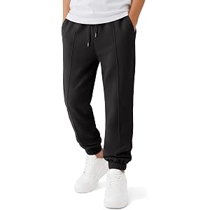 Joiceful Boys Joggers Teen Uniform Pants | Kids, Back To School Sweatpants, Drawstring Waist, Side Pockets, Active, Casual Da