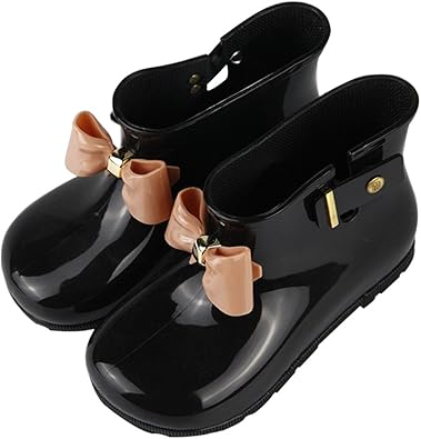 Amazon Mulslect キッズ 長靴 可愛いレインブーツ リボン 子供 女の子 雨の日 防水 人気 Mulslect シューズ バッグ