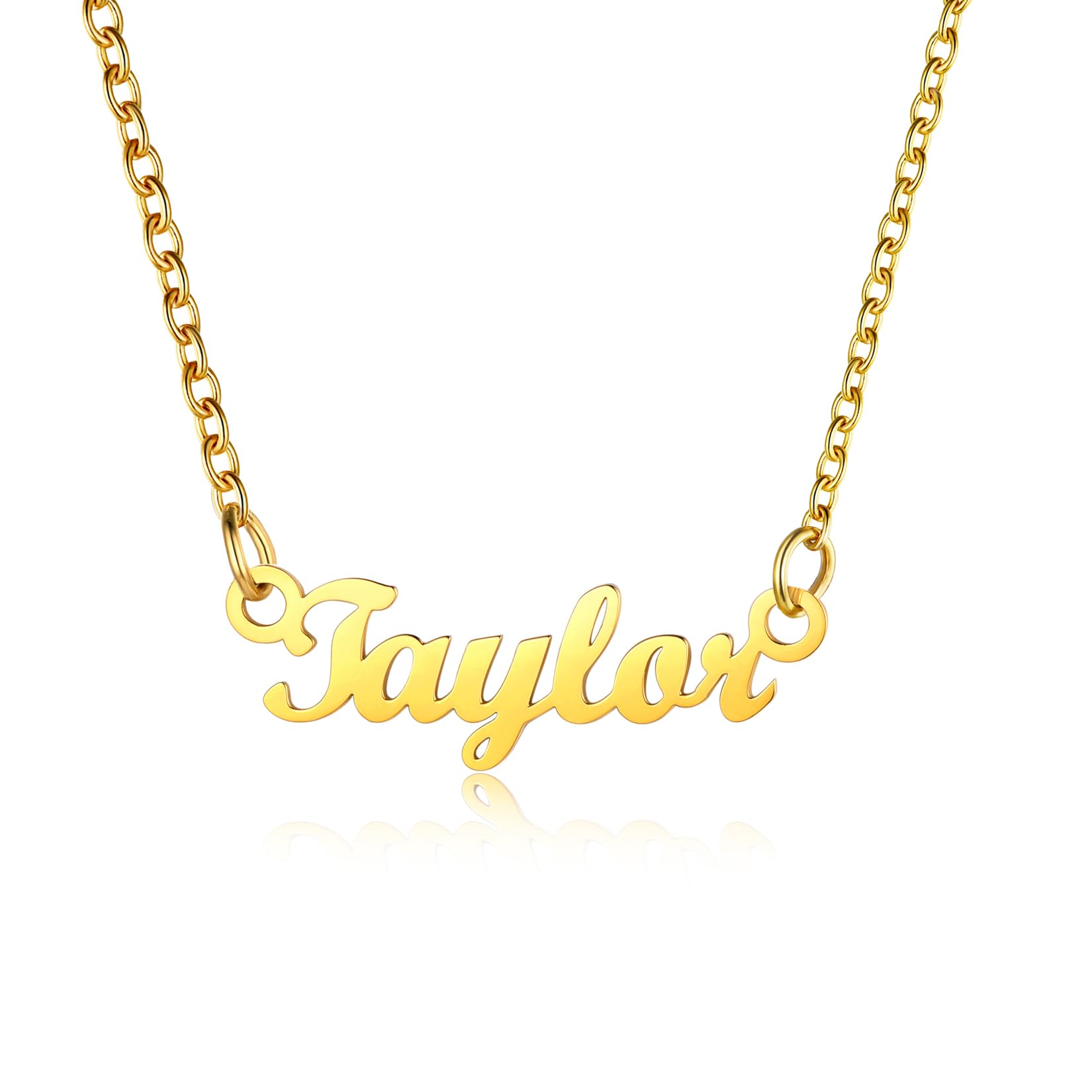 U7 Mother Gift Taylor Pendant Name Necklace Womens Gold Plated Necklaces — image 1