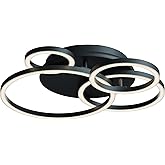 AFX Orbit 18'' LED Semi Flush Mount - 120V - 38W - 5 CCT - Black