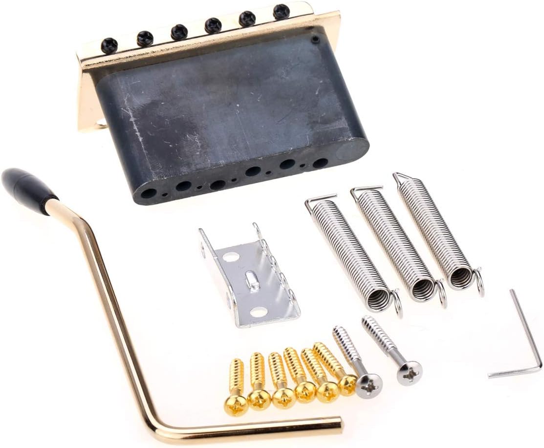 Wilkinson WV6-SB 54mm String Spacing 5+1 Hole Vintage Steel Saddles Tremolo Bridge with Full Steel Block for Fender USA and Japan Strat Style Electric Guitar - Image 4