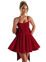 ouhati Teens' Mini Stretchy Satin Homecoming