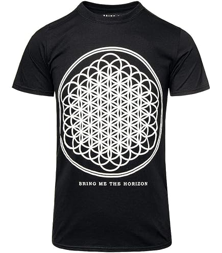 Amazon.com: Bring Me The Horizon T Shirt Metal Logo Skull Official