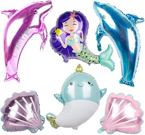 Amazon Com Luvier Mermaid Under The Sea Party Supplies Giant Foil