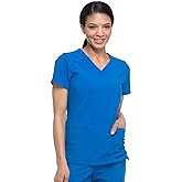 Dickies EDS Essentials, Mock Wrap Top Scrubs for Women with Four-Way Stretch and Moisture Wicking DK625