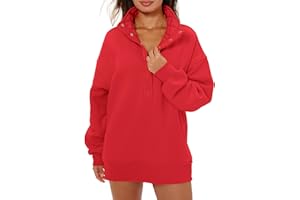 Locachy Women's Henley Neck Button Oversized Sweatshirt Casual Long Sleeve Pullover Tops 2025 Fashion Outfits Clothes