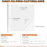HTVRONT White Heat Transfer Vinyl 12x15ft for T-Shirts Silhouette Easy Cut view 3