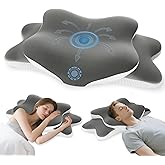 Cervical Neck Pillow for Neck and Shoulder Pain Relief, Memory Foam Pillow, Ergonomic Contour Side Sleeper Pillows, Soft Cooling Orthopedic Pillow for Side Back Stomach Sleepers (Grey)