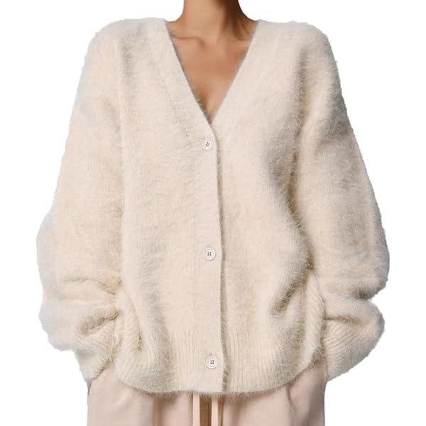 トップス andwang fur bonbon cardigan Fur bonbon cardigan (gray)