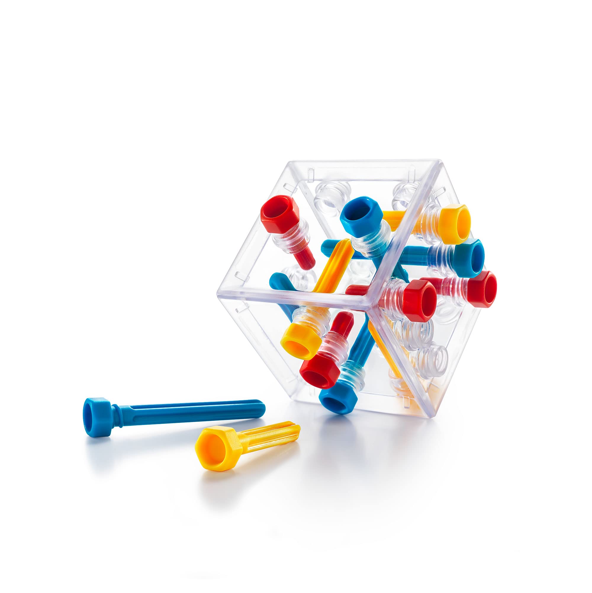 SmartGames – Criss Cross Cube, 1 Player Puzzle Game with 80 Challenges, 8+ Years