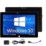 ZAOFEPU 10 Inch Tablet Windows 10 Home, Tablet PC 4G&WiFi&Bluetooth RAM 4GB+ ROM 64GB, 2MP+5MP Dual Camera, 6000mAh Black Tab