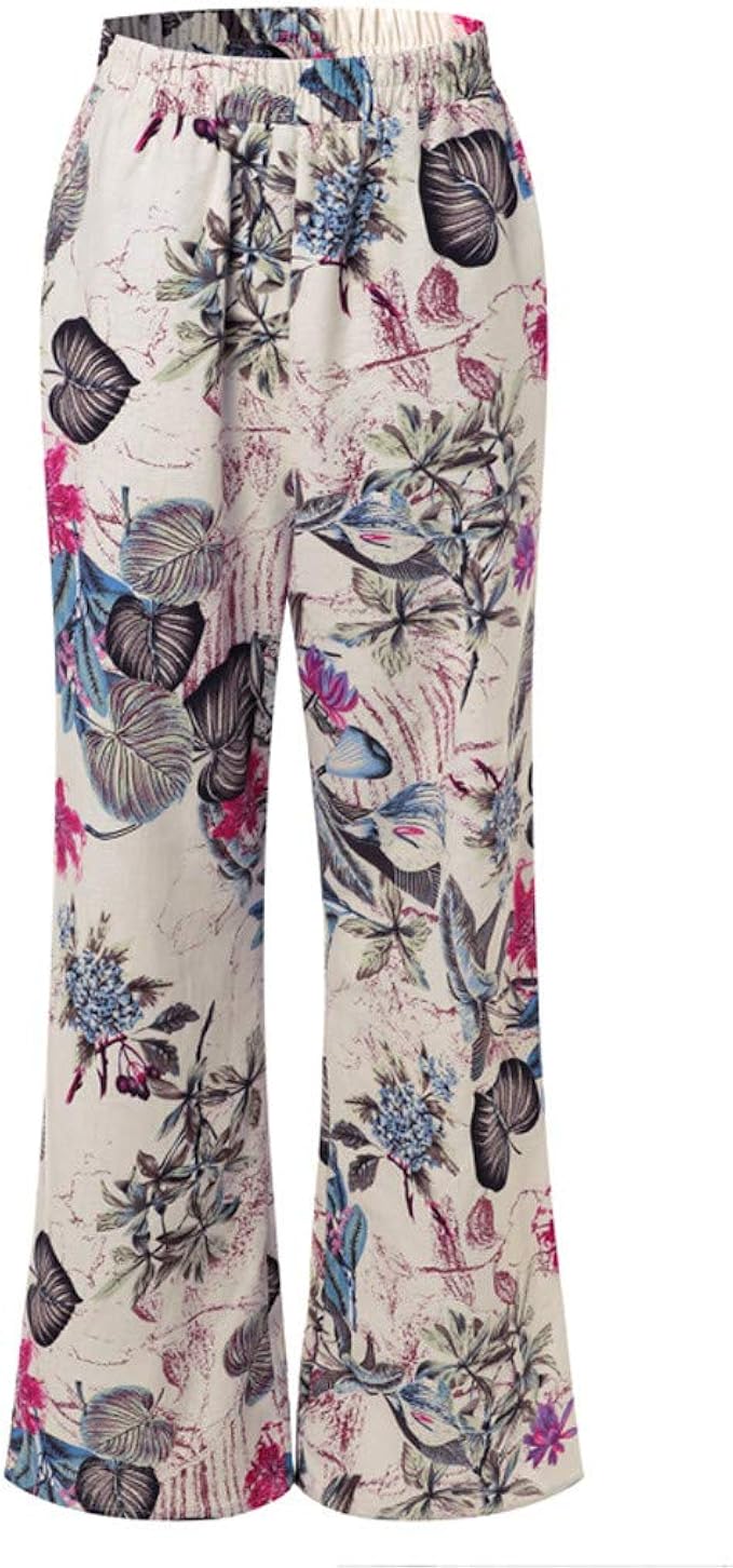 flared floral trousers