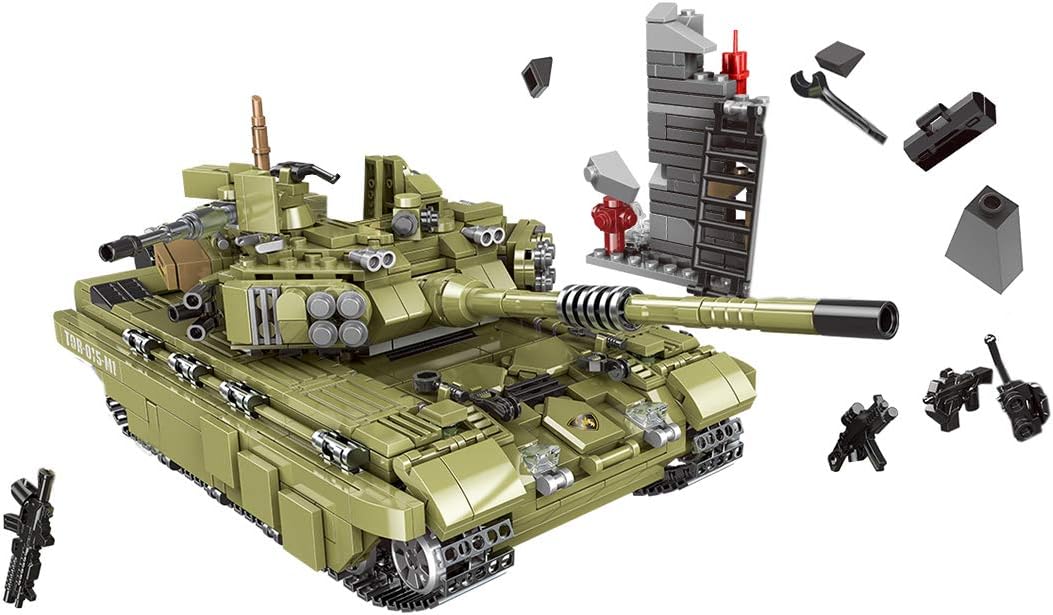 GODNECE Model Tanks to Build, 1386Pcs Military Building Block Military Tank Gifts for Children Kids Adults, Compatible with All Major Brands