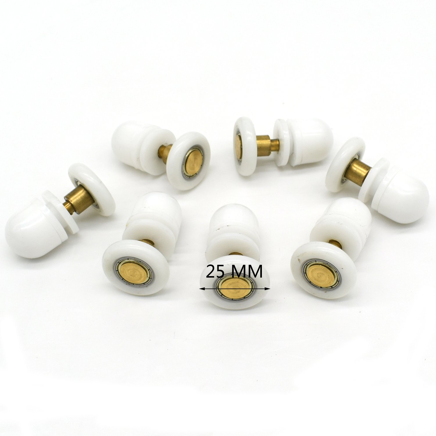 8 Shower Door Rollers Wheels Runner Pulleys Roller 25mm
