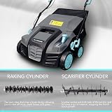 Bluemars 2000W Lawn Scarifier and Aerator 40cm 55L Fold Handle 10m Cable view 4