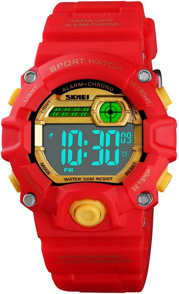 Boys Camouflage LED Sports Watch,Waterproof Digital Electronic Casual Military Wrist Kids Watch with Silicone Band Luminous Alarm Stopwatch Watches Age 5-10
