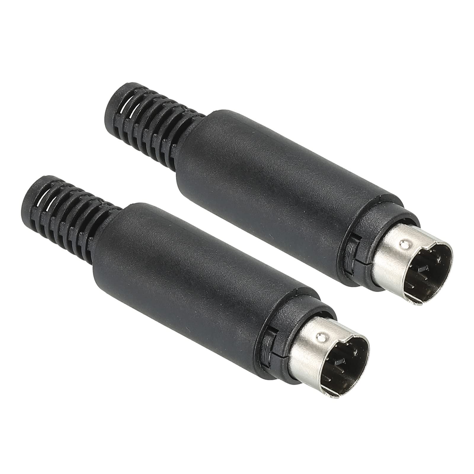 PATIKIL S-Video DIN Mini Male Socket 5 Pin Signal Transmission for TV, DVD Player Pack of 2