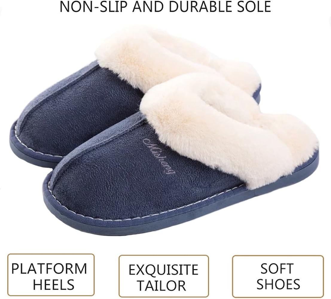 fluffy slip ons