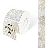 Yeachlaing 2"x2" Gray Square Thermal Label Stickers,Self-Adhesive Square Direct Thermal Labels,500 Sheets with Perforation Line in ROLL