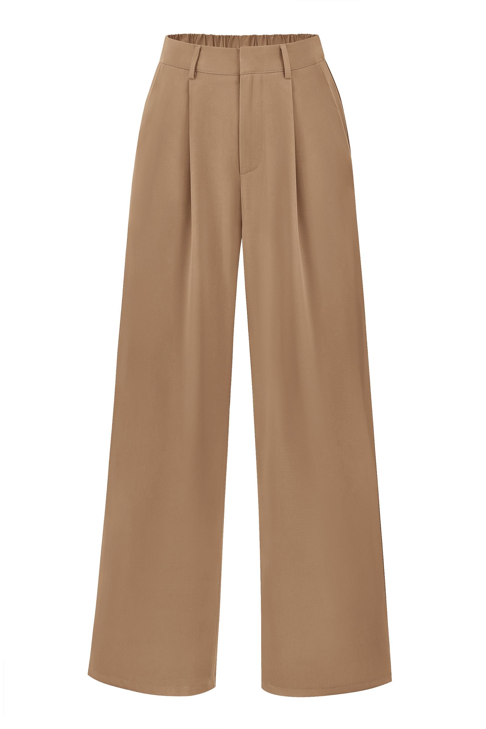 KIRUNDO Work Pants Women Fashion High Waisted Casual Wide Leg Trousers ...