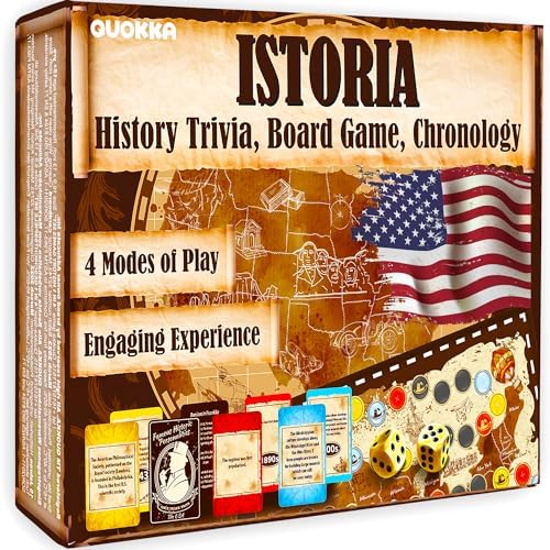 4in1 History Trivia Game for Adults 500 Learning Cards Chronology