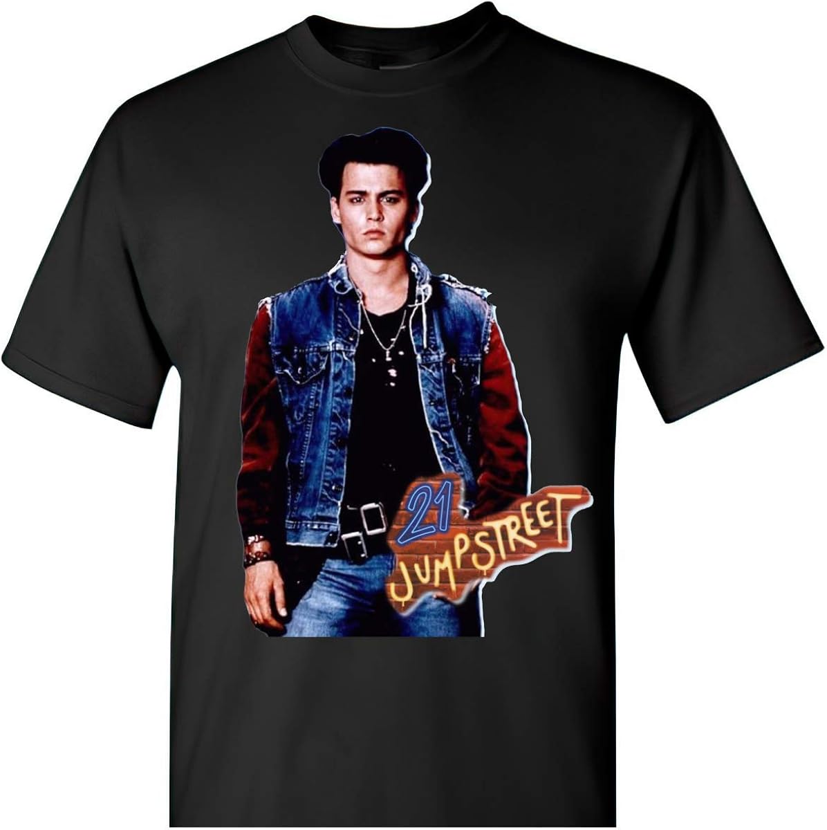 Amazon.com: Mens Womens Tshirt 21 Jump Street Johnny Depp Shirts for Men Women Funny White 