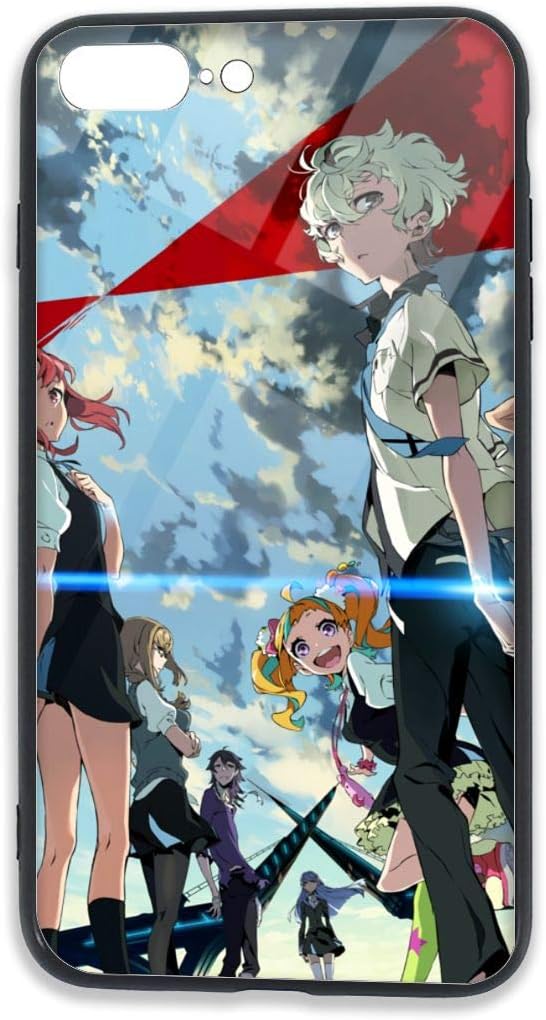 Amazon Com Iphone 7 8 Plus Tpu Glass Phone Case Anime Kiznaiver Anime Black