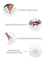 COLORFULLEAF Womens 100% Cotton Pajamas Short Set