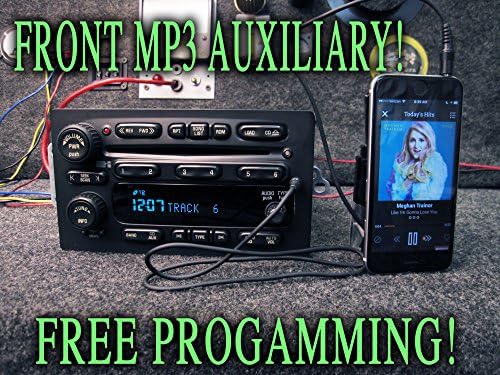 UNLOCKED! CHEVY GM GMC 6 CD CHANGER STEREO w/MP3 AUX AUXILIARY INPUT, CABLE! - SIERRA TAHOE YUKON SUBURBAN SILVERADO DENALI 03 04 05 06 - TRUCK SUV - P/Ns: 15917881, 15927261, 15196057 - RADIO DISC