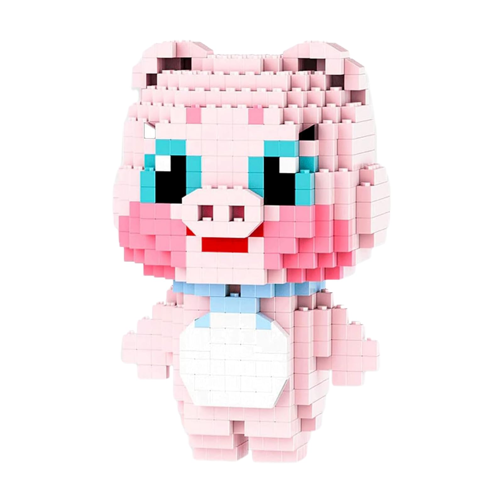 Larcele Micro Building Blocks Animal Set, DIY Mini 3D Building Toy Bricks,1042 Pieces KLJM-10 (Pig)