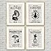 IHopes+ Alice in Wonderland Imagination Quotes and Sayings Vintage Book Art Prints | Set of Four Photos 8x10 Unframed | Great Gift for Living Room Bedroom Office Decor