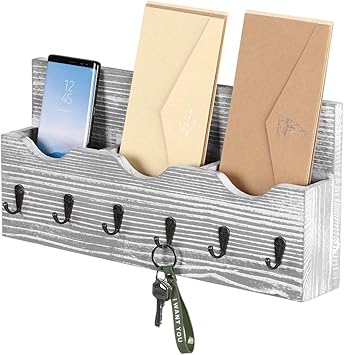 Amazon Com Key Hooks With Shelf Wall Mounted Key Hooks With Mail