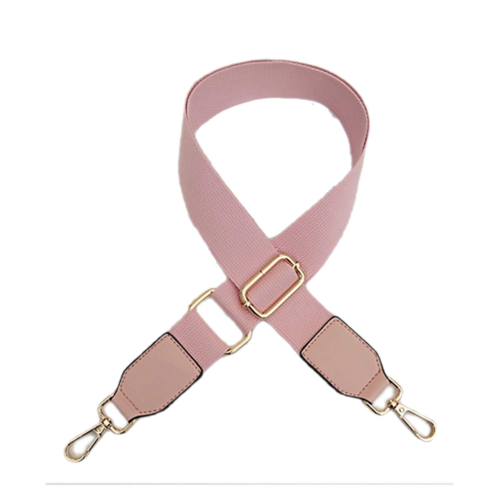 ZOONAI Canvas Crossbody Shoulder Bag Strap Wide Handbag Purse Strap Adjustable Replacement Handbag Belt (Pink)