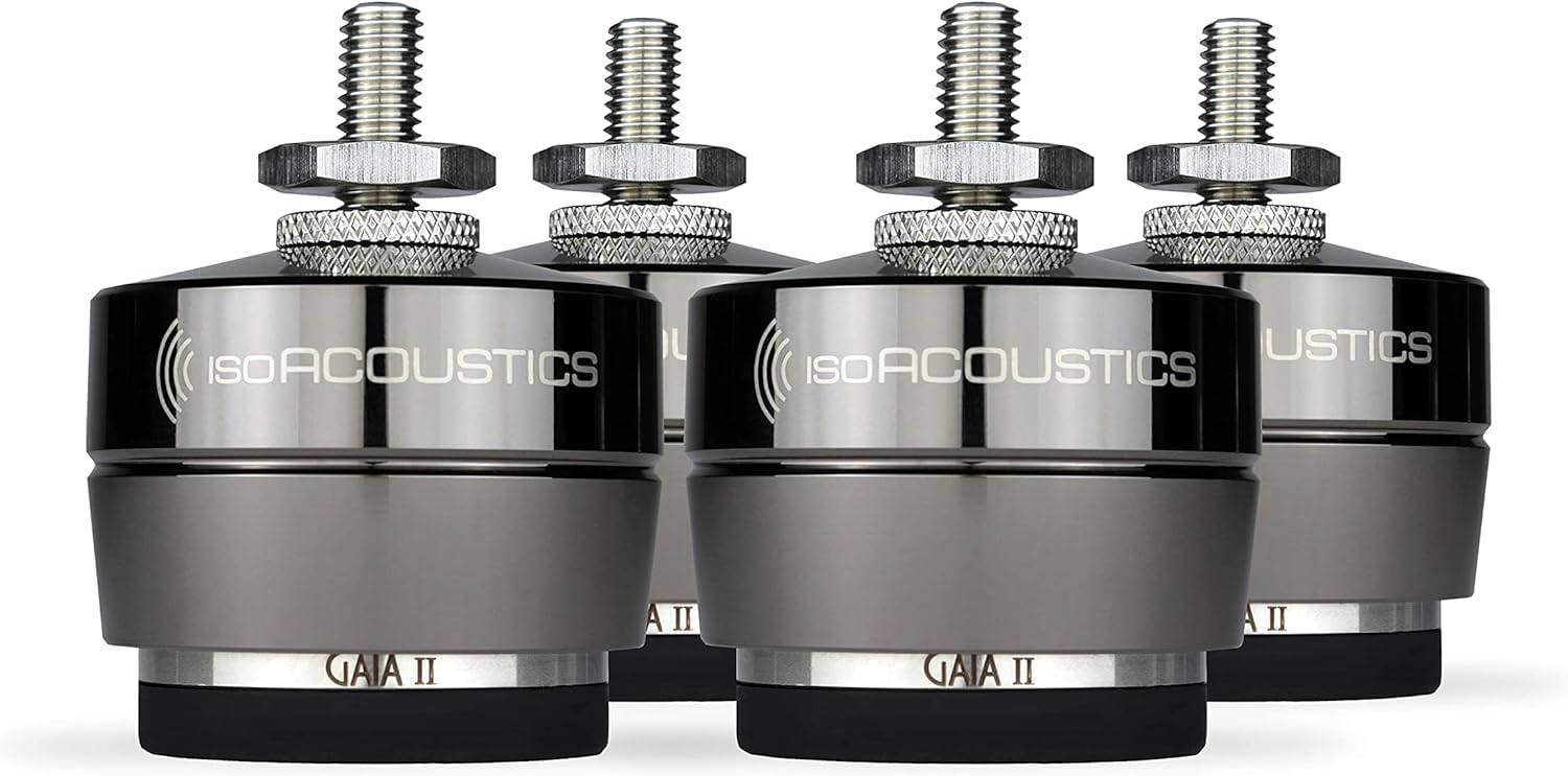 IsoAcoustics Gaia Series Isolation Feet for Speakers & Subwoofers (Gaia II, 54 kg max) – Set of 4