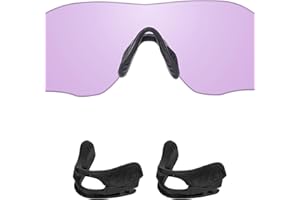 Handwith 2 Pairs Soft Silicone Sunglass Nose Pads for Oakley EVZero/EVZero Range/EVZero Blades, Push-in Anti-Slip Comfort Fit Glasses Nose Piece Nose Guard Replacement Kit Black