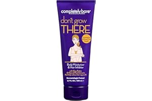 Completely Bare don't grow THERE Body Moisturizer & Hair Inhibitor - Shea Butter & Hair Minimizers 6.7 FL OZ