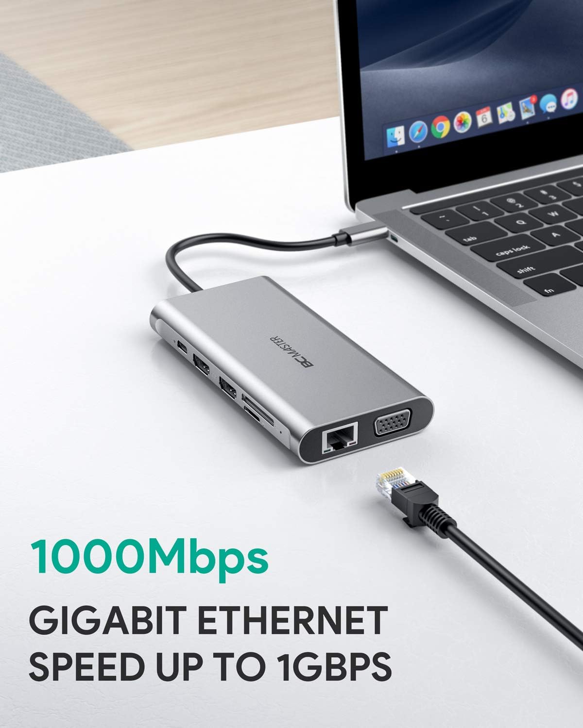 USB C Hub BC Master 12-in-1 USB C Docking Station with Ethernet, 4K HDMI, 2 USB 3.0, 2 USB 2.0, 100W PD, USB C Data Port, VGA, and SD/TF, Thunderbolt 3 Dock Compatible with MacBook Pro/Air and Others: Computers & Accessories