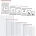 800 Pcs Small Plastic Bags Resealable Clear Jewelry Bags, 6 Assorted Sizes, Thick Poly Mini Lock Seal Zipper Pouches for Jewelry Beads Food