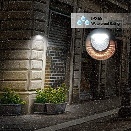 Outdoor Solar Fence Post Lights Wall Mount Decorative Deck Lighting, Sensor Lamp Wireless Waterproof Wall Light with Auto on/Off for Patio Garden Pathway Driveway Villas Back Yard Stairs, 2 Packs - Thumbnail 5
