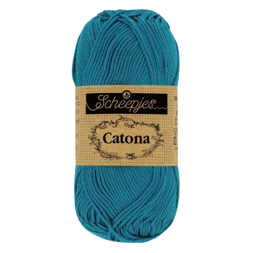 Scheepjes - Scheepjes Catona 400 Petrol Blue Yarn - 20x25g — image 1