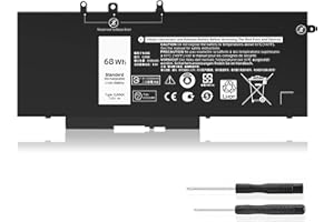 UOROLBMY 68Wh GJKNX Laptop Battery Replacement for Dell Latitude 5480 5580 5590 5490 5280 5288 5488 5591 5491 5495 E5480 E5580 E5490 E5590 Precision 15 3520 3530 Series Fits GD1JP DY9NT 5YHR4 451-BBZG 7.6V