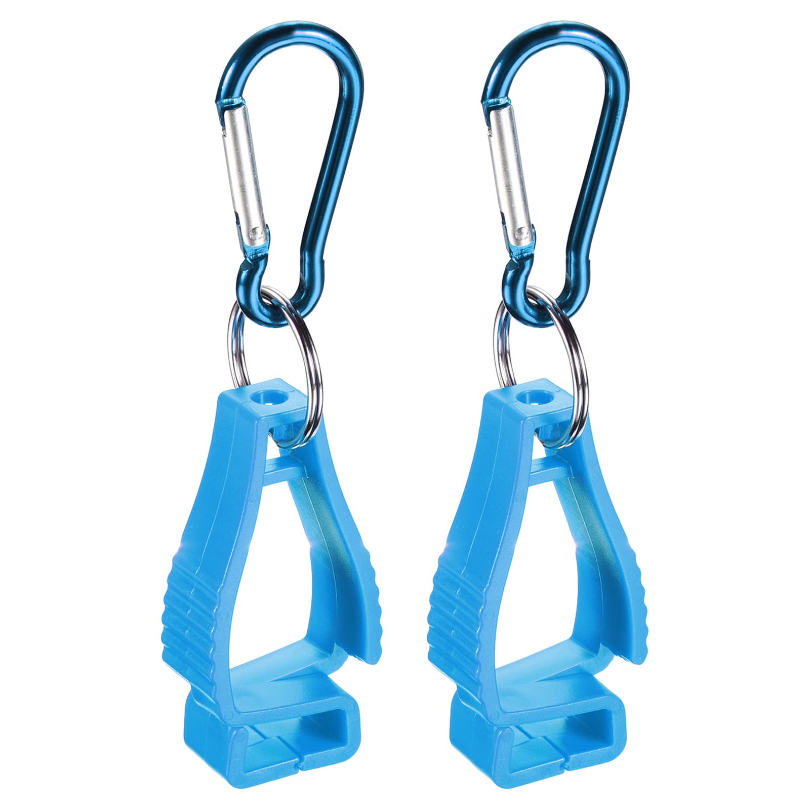 M METERXITY 2 Pack Glove Clips - Grabber Clip Holder Gloves Keeper Helmets Hanger Catcher Apply to Worker Construction(Sky Blue)