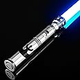 XenoSaber Dueling Light Saber, Xenopixel 3.0 Sensitive Motion Control Smooth Swing Heavy Duty Saber with 16GB SD Card 34 Sound Fonts Infinite Color Change for Adults Cosplay Gifts, Silver