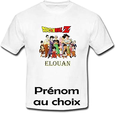 Gravophoto Tshirt Personnalisé Dragonball Z Gt Prénom Et Taille Au Choix