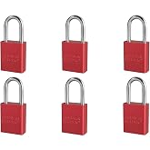 6 Pack American Lock Padlock With 1 1/2" Solid Aluminum Body 1 1/2" Shackle
