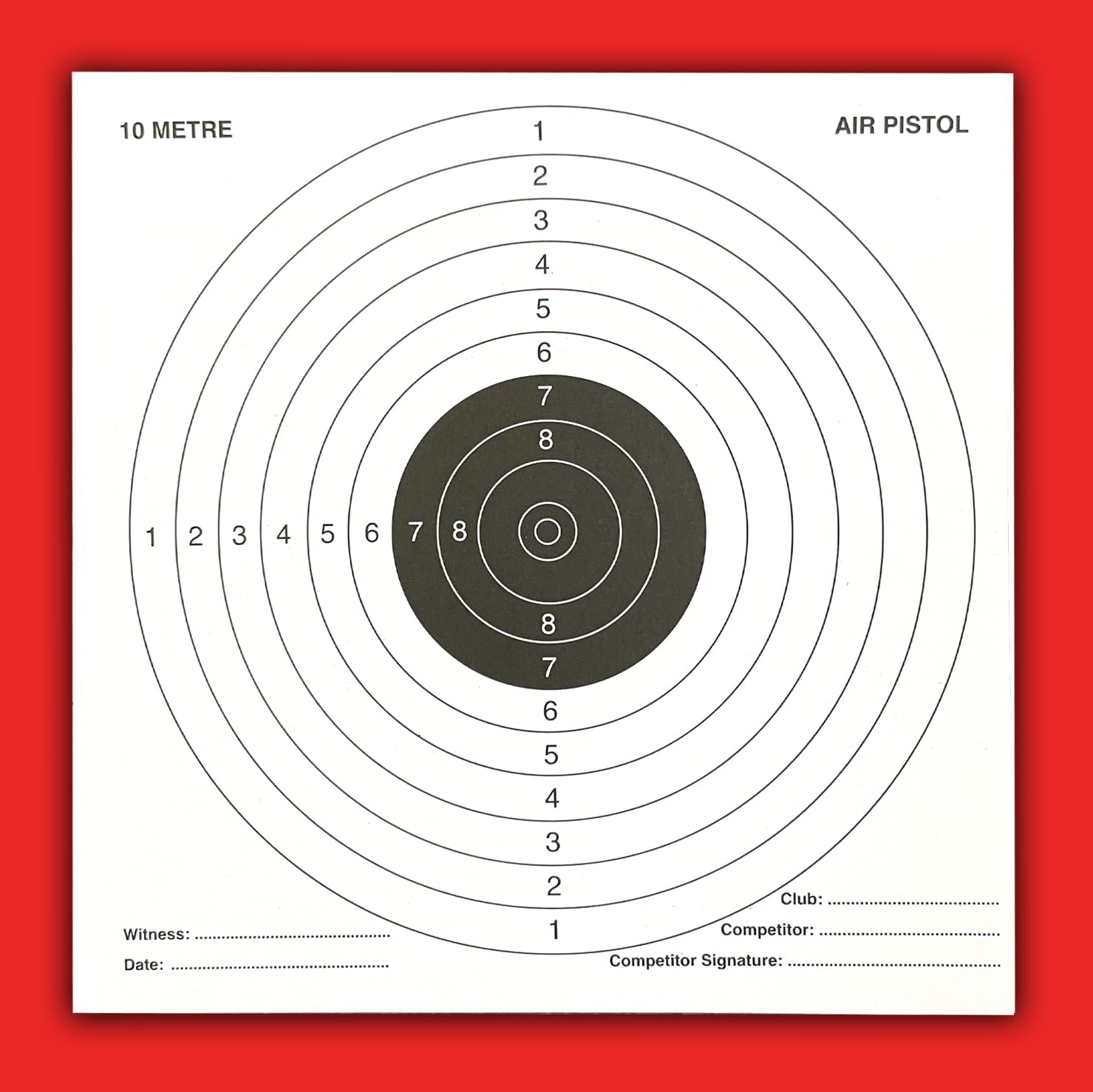 50 CARD TARGETS Official 10 Metre Air Gun Pistol Rifle Pellet 14x14cm Suitable for Traps Shooting Gun Training Practice #148D