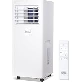 BLACK+DECKER Portable Air Conditioner, 8,500 BTU, BPACT05SM, White | 5,100 BTU SACC for Rooms Up To 350 Sq. Ft., 3-in-1 Portable AC, Fan and Dehum with Full Function Remote Control &amp; Window Kit