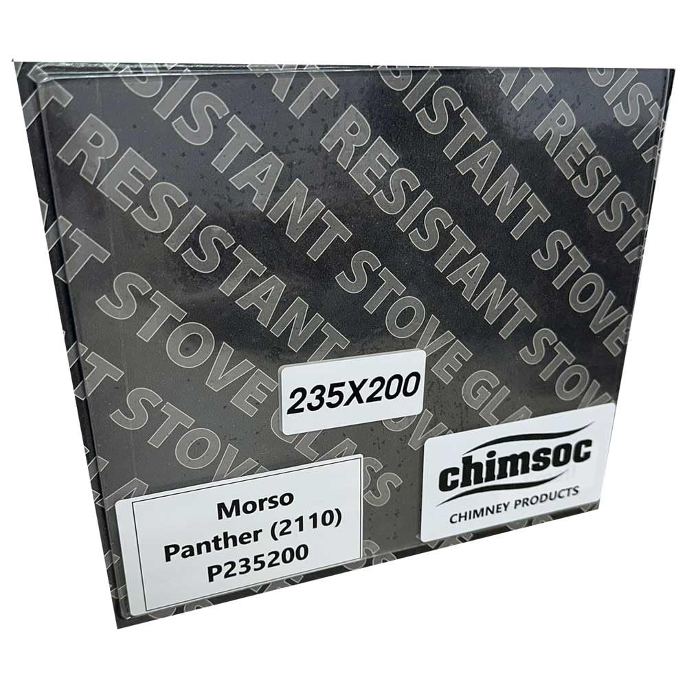 Chimsoc Replacement Stove Glass - Morso Panther (2110) (235mm x 200mm Rectangular)