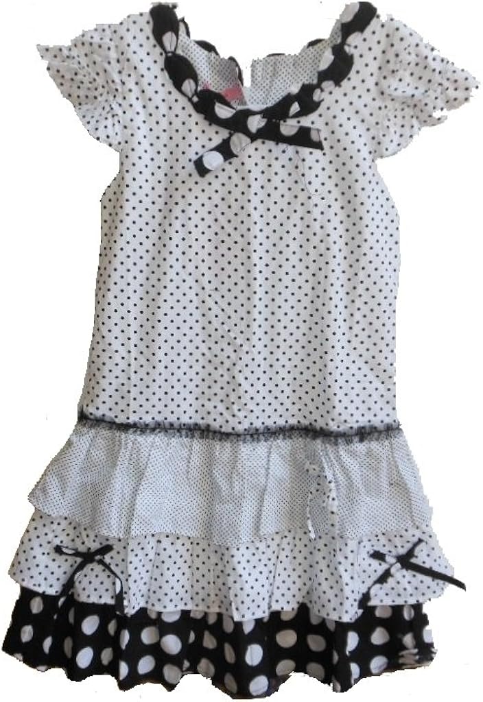 black with white dots dress